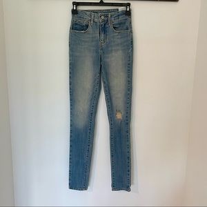 Levi high rise skinny jeans